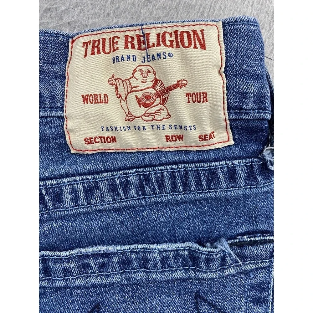 True Religion Mens Jeans Size 29 (30x33) Ricky Relaxed Slim Fit Stretch Straight